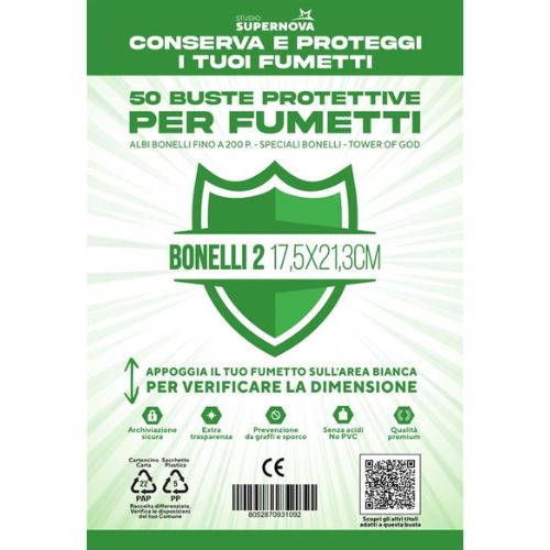 Buste protettive Bonelli 3 - 50 buste (17,5 X 21,3)