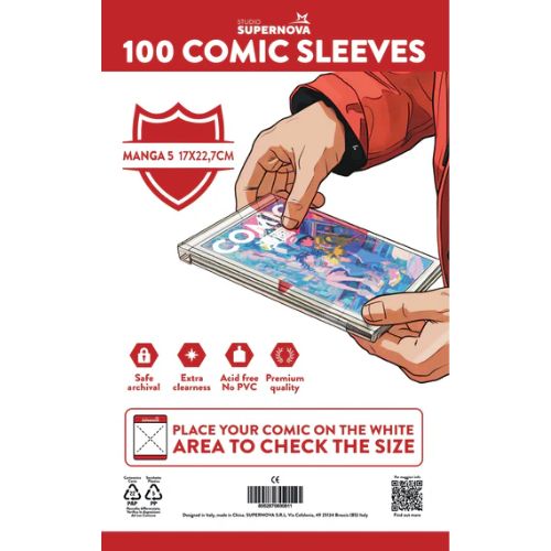 Buste protettive manga 5 - 50 buste ((17 X 22,7)