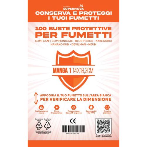 Buste protettive manga 1 - 100 buste (14,0 X 18,3)