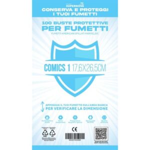 Buste protettive Comics 1 - 100 buste (17,6 X 26,5)