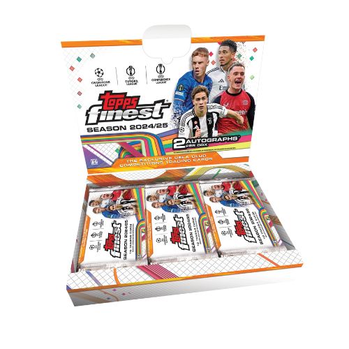 2024-25 Topps Finest UEFA Club Competitions - Hobby Box da 6 Bustine da 10 Carte
