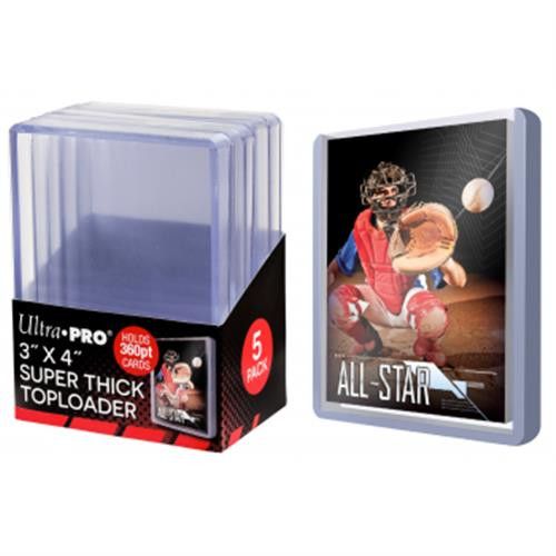 5 TOPLOADER 3" X 4" - SUPER THICK 360PT