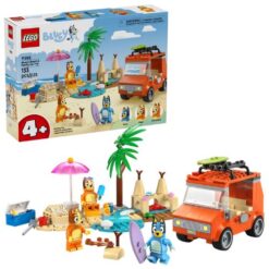 Vacanza sulla spiaggia della famiglia di Bluey - LEGO