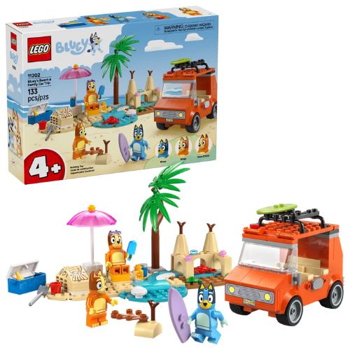 Vacanza sulla spiaggia della famiglia di Bluey - LEGO