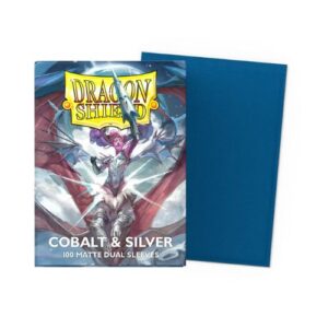 Dual Matte Cobalt & Silver sleeves Stadard (100) Dragon Shield