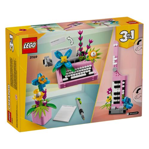 Macchina da scrivere con fiori - LEGO Creator 3 in 1