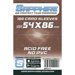 Sapphire Card Sleeves - 100 Sleeves - Nut - 54 X 86 mm