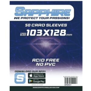 Sapphire Card Sleeves - 100 Sleeves - Navy - 103 X 128 mm