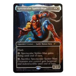 Battle Damaged Spider-Man (plus Exclusive Foil Card) Figure – Marvel Legends Magic: The Gathering Action Figure