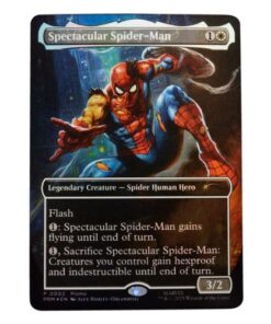 Battle Damaged Spider-Man (plus Exclusive Foil Card) Figure – Marvel Legends Magic: The Gathering Action Figure