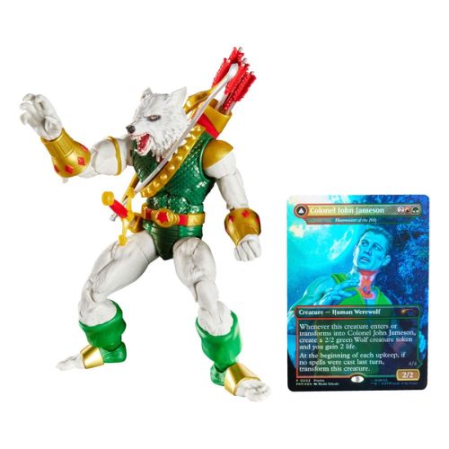 Man-Wolf (plus Exclusive Foil Card) Figure – Marvel Legends Magic: The Gathering Action Figure