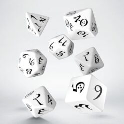 Classic RPG White & Black Dice Set - Q-Workshop