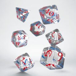 Classic RPG Translucent & blue-red Dice Set - Q-Workshop