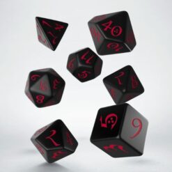 Classic RPG Black & red Dice Set - Q-Workshop
