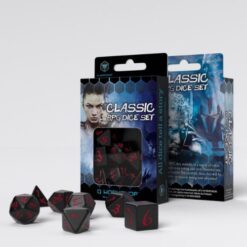 Classic RPG Black & red Dice Set - Q-Workshop