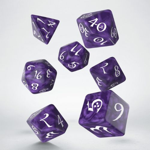 Classic RPG Lavender & white Dice Set - Q-Workshop