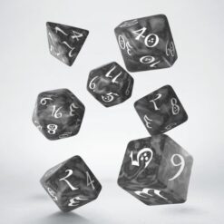 Classic RPG Smoky & white Dice Set - Q-Workshop