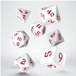 Classic Runic White & red Dice Set - Q-Workshop