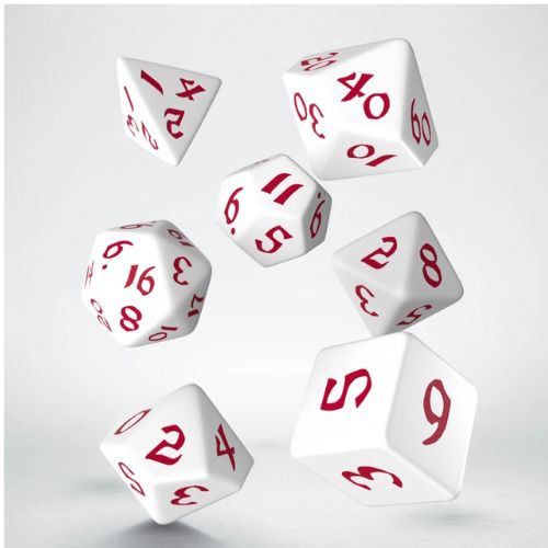 Classic Runic White & red Dice Set - Q-Workshop