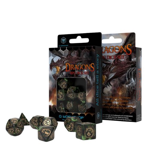 Dragons Nephrite Dice Set - Q-Workshop