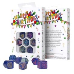 Happy Birthday Streamers Dice Set - Q-Workshop
