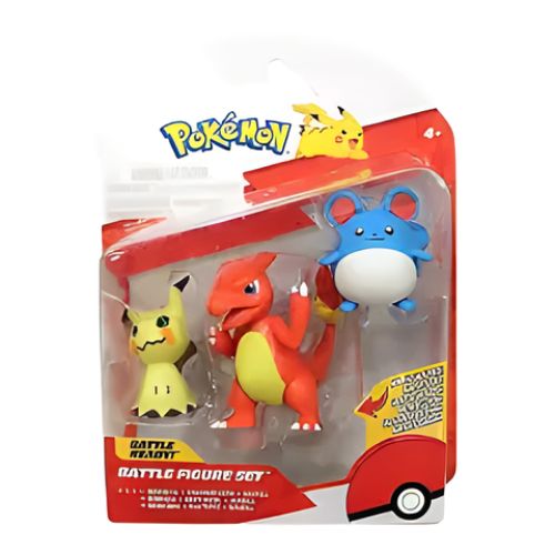 Pokémon Battle Figure Set 3-Pack Mimikyu Charmeleon Marill 5 cm Jazwares