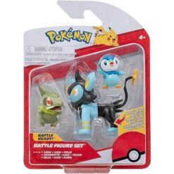 Pokémon Battle Figure Set 3-Pack Axew Luxio Piplup 5 cm Jazwares