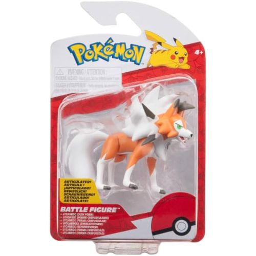 Pokémon Battle Figure Mini Figure snodabile Lycanroc 5 cm Jazwares