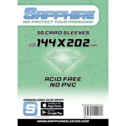 Sapphire Card Sleeves - 100 Sleeves - Mint - 144 x 202 mm