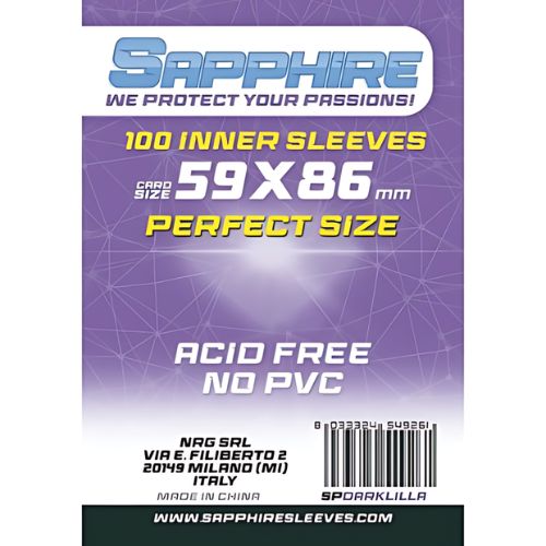 Sapphire Card Sleeves - 100 Sleeves - Dark Lilia - 59 x 86 mm Perfect Size