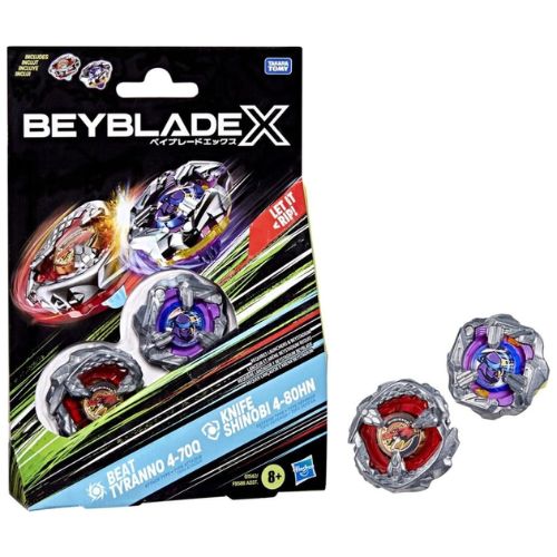 Beyblade X Bite Beat Tyranno Knife Shinobi Dual Pack Set