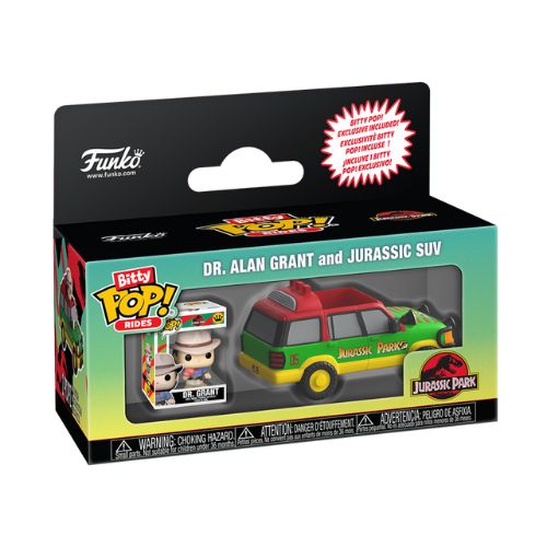 Bitty POP! Rides - Jurassic Park: Dr. Alan Grant and Jurassic Suv