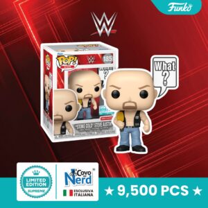Funko POP! WWE: "Stone Cold" Steve Austin 185 Limited Edition ESCLUSIVA COVO DEL NERD 9500 PEZZI