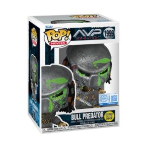 Funko POP! Movies: Alien Vs Predator Requiem – Bull Predator 1999 Limited Edition Glow in the Dark Esclusiva