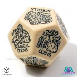 Treasure Generator Die: Beige&Black - Q-Workshop