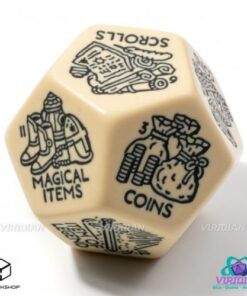 Treasure Generator Die: Beige&Black - Q-Workshop