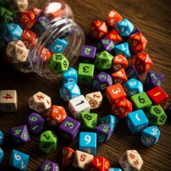 Round Jar of Classic RPG Dice (80) - Q-Workshop