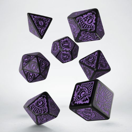Horror on the Orient Express Dice Set Black & purple - Q-Workshop