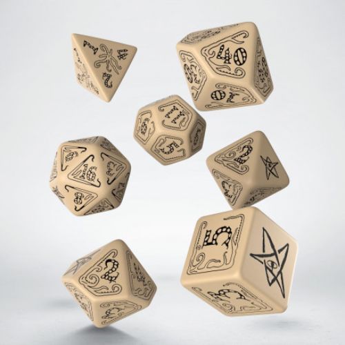 Horror on the Orient Express Dice Set Beige & black - Q-Workshop