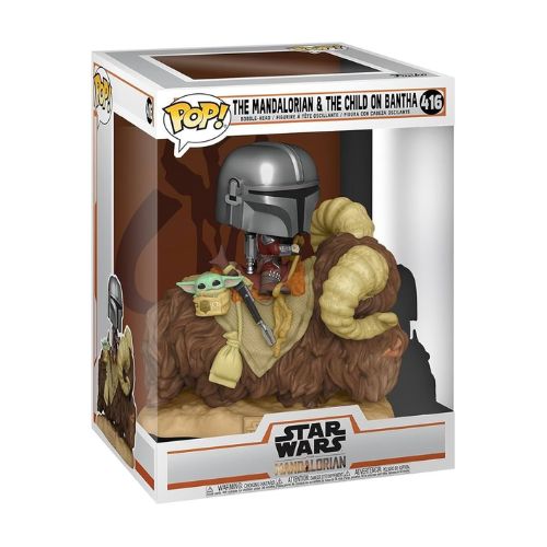Funko POP! Deluxe: Star Wars - The Mandalorian & The Child on Bantha 416
