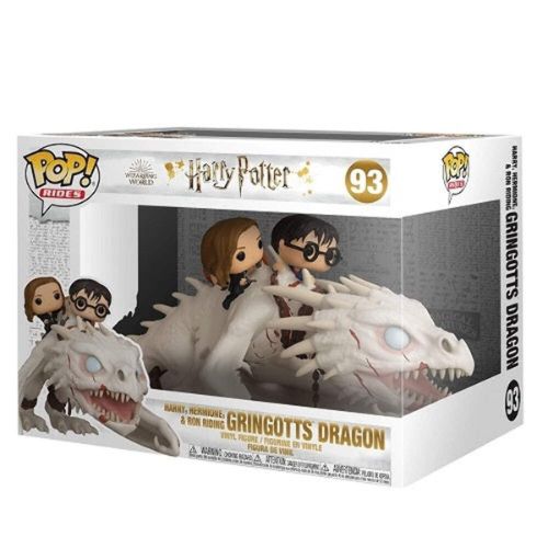 Funko POP! Rides Deluxe: Harry Potter - Harry, Hermione & Ron riding Gringotts Dragon 93