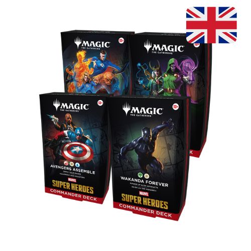 Marvel Super Heroes Commander Decks Display ENG Magic the Gathering (4 Mazzi)