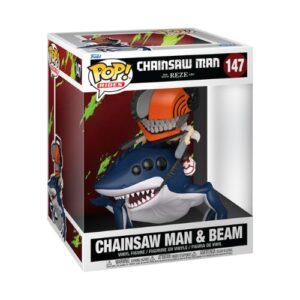 Funko POP! Rides Deluxe: Chainsaw Man - Chainsaw Man & Beam 147