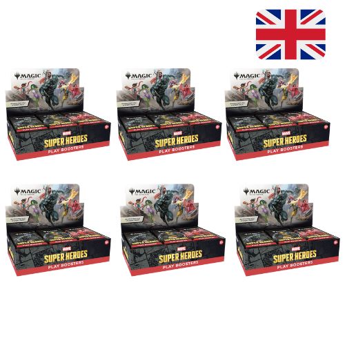 Marvel Super Heroes Case di Play Booster ENG Magic the Gathering (6 Box - 180 Bustine)