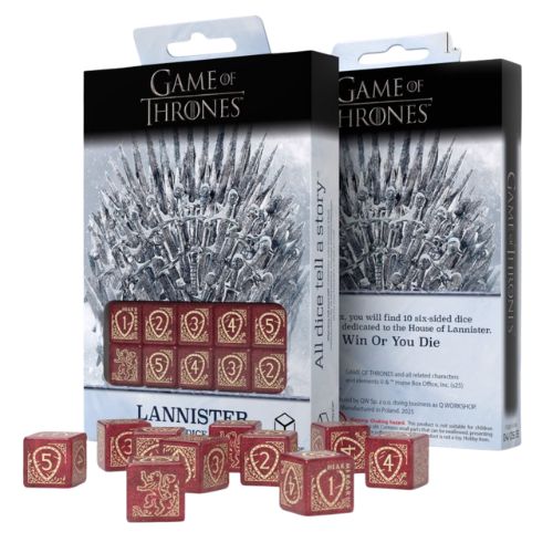 Game of Thrones. Lannister Dice Set d6 - Q-Workshop
