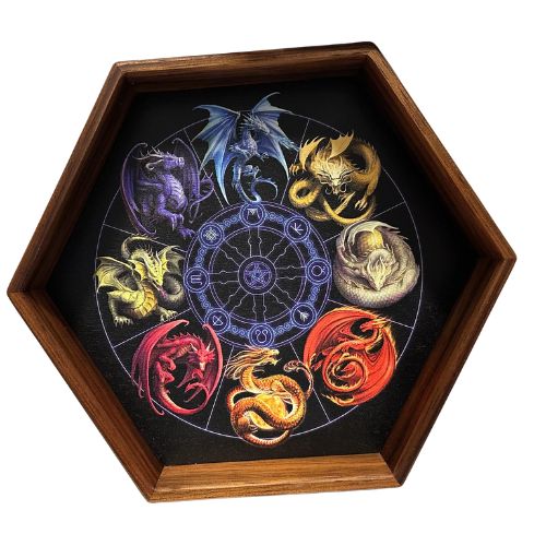 dragon of the sabbats Wooden Dice Tray - Q-Workshop