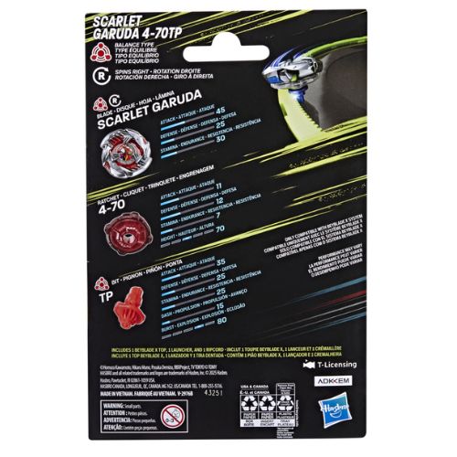 Beyblade X WAVE 4 - Scarlet Garuda Starter Pack Top and Launcher 70TP BX