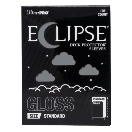 105 Eclipse Deck Protector Sleeves Standard - Gloss - Smoke Grey - Ultra Pro