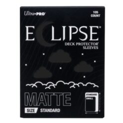 105 Eclipse Deck Protector Sleeves Standard - Matte - Jet Black - Ultra Pro