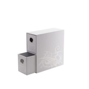 Portacarte verticale con due cassetti - Fortress Card Dravers Bianco - Dragon Shield